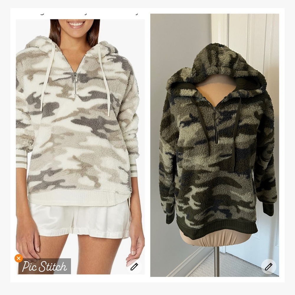 P.J.Salvage Fleece Camo Hoodie